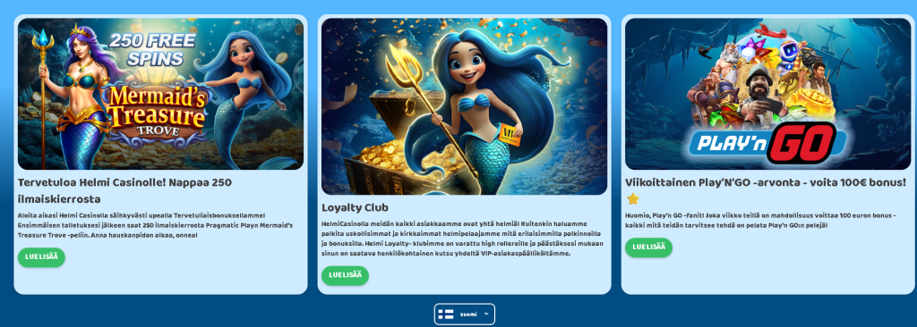 Helmi Casino tarjouksia löytyy täältä.